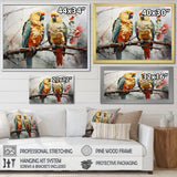 Parrots Ethereal Encounters - Parrot Large Canvas Wall Art