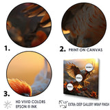 Yellow Parrots Sunset Golden Flight - Parrot Canvas Wall Art