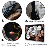 White Parrots Jungle Harmonics - Parrot Bedroom Wall Art