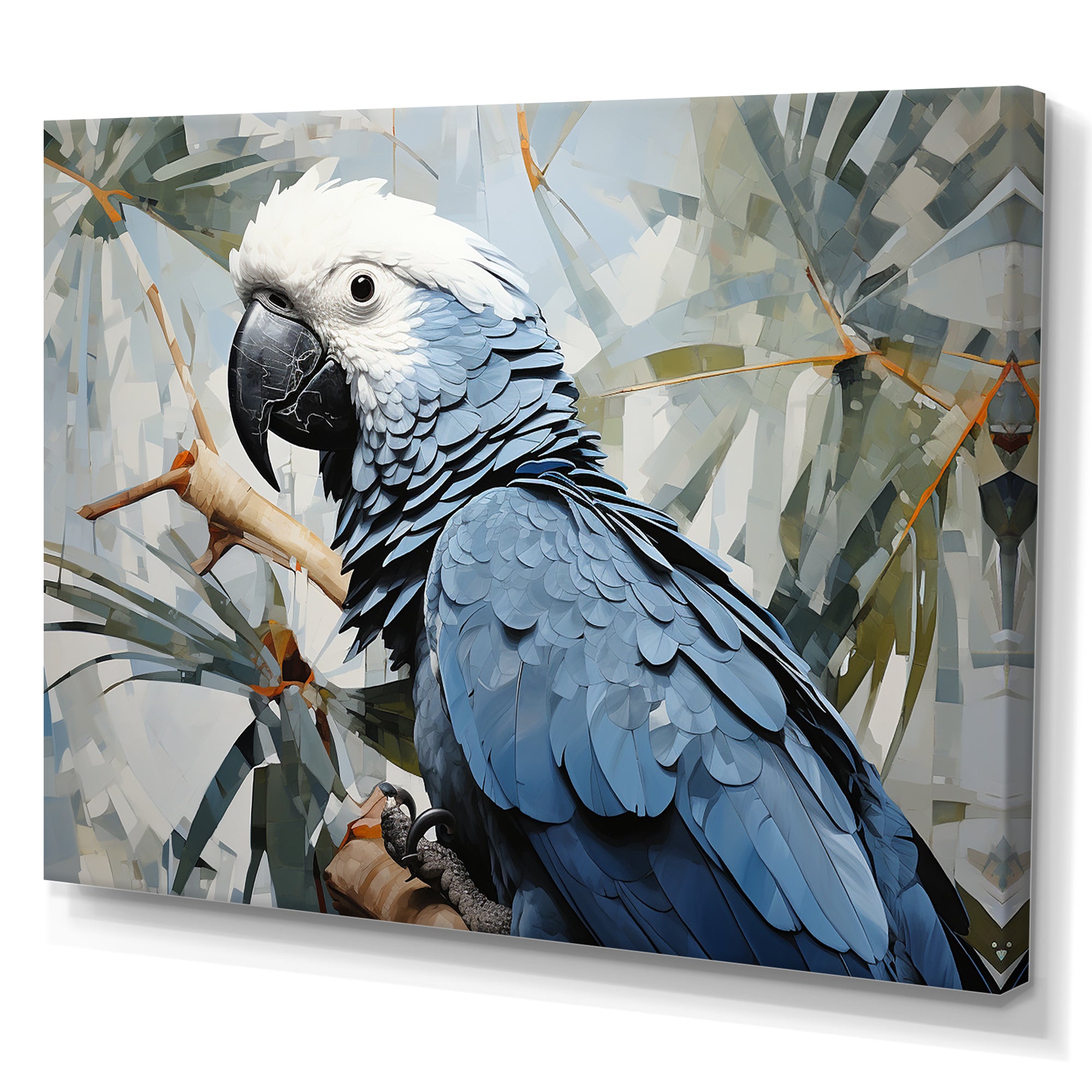 Blue Parrot Tropical Forest Rhapsody - Parrot Wall Art Prints