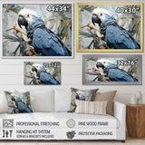Blue Parrot Tropical Forest Rhapsody - Parrot Wall Art Prints