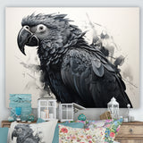 Grey Parrot Feathered Elegance - Gray Parrot Wall Art