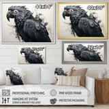 Grey Parrot Feathered Elegance - Gray Parrot Wall Art