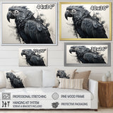 Grey Parrot Feathered Elegance - Gray Parrot Wall Art