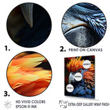 Yellow And Blue Parrots Radiant Plumage Sunset - Parrot Large Canvas Wall Art