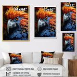 Yellow And Blue Parrots Radiant Plumage Sunset - Parrot Large Canvas Wall Art