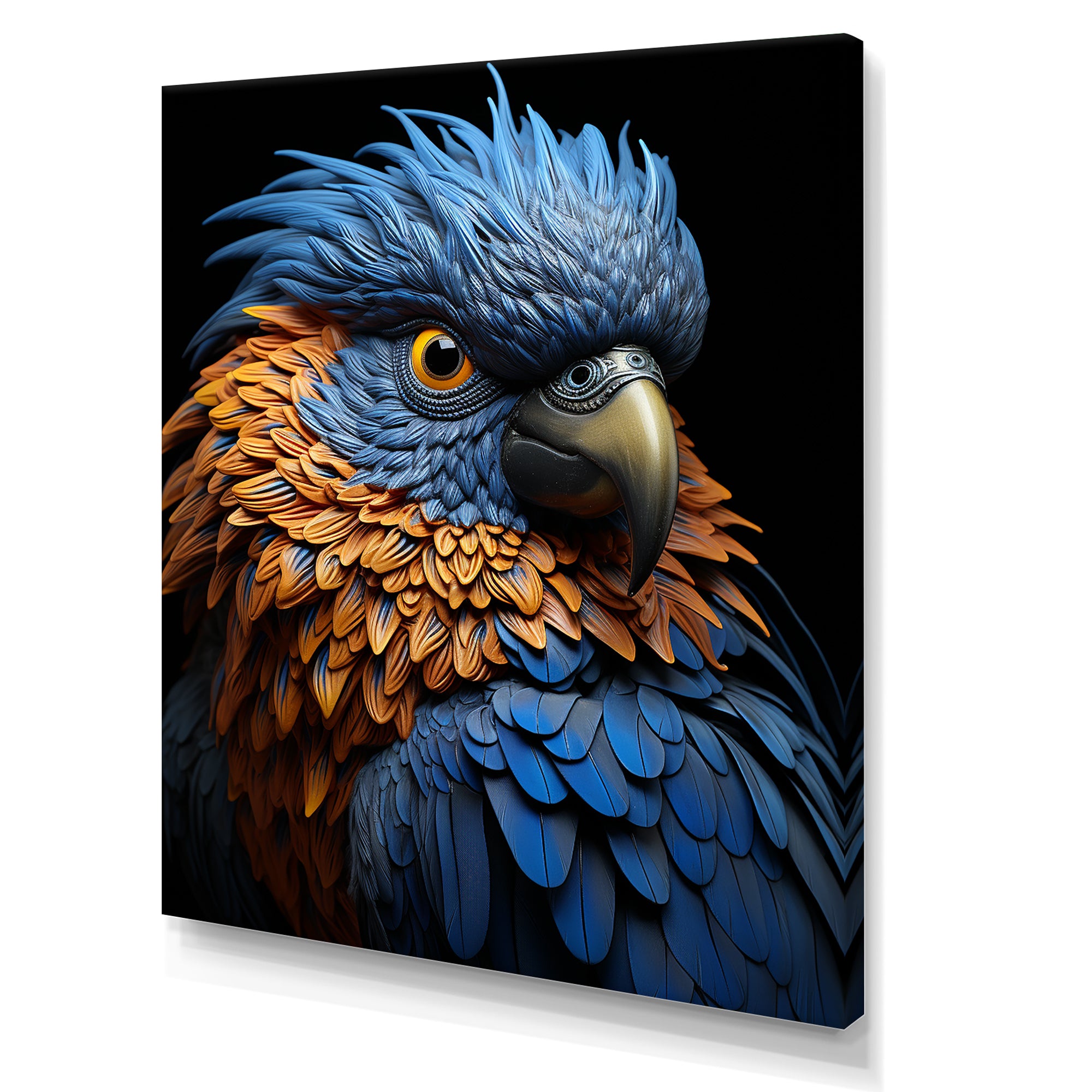Blue And Yellow Mystical Plumage Tropical Rhapsody - Parrot Home Decor Art