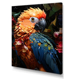 Blue And Orange Vibrant Parrot Paradox - Parrot Canvas Wall Art