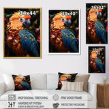 Blue And Orange Vibrant Parrot Paradox - Parrot Canvas Wall Art