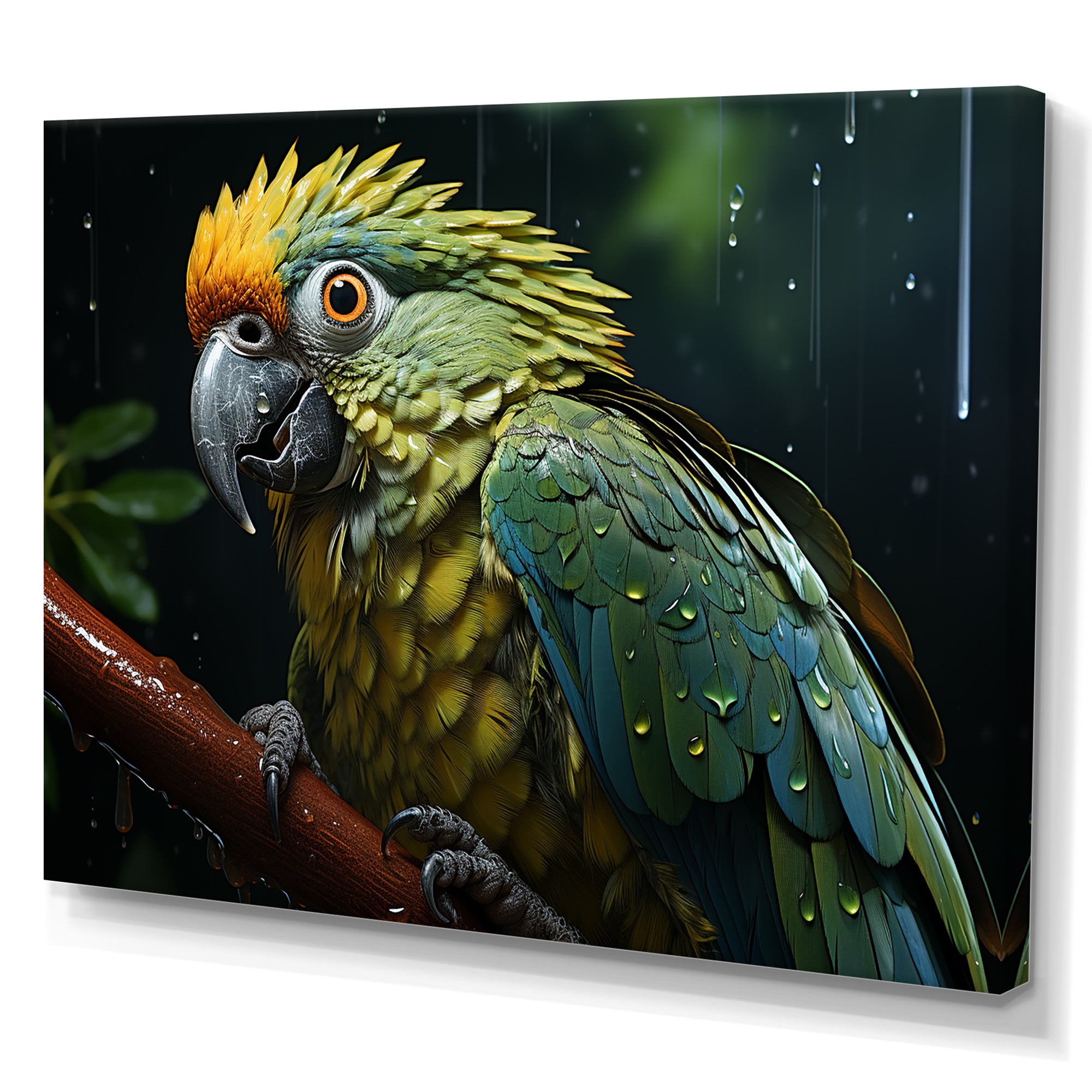 Green And Yellow Parrots Rainforest Chorus - Parrot Wall Art Prints