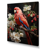 Red Parrot S Lively Radiance - Red Parrot Wall Art