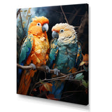 Yellow And Teal Parrot S Lively Radiance - Parrot Large Canvas Wall Art