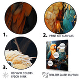 Yellow And Teal Parrot S Lively Radiance - Parrot Large Canvas Wall Art