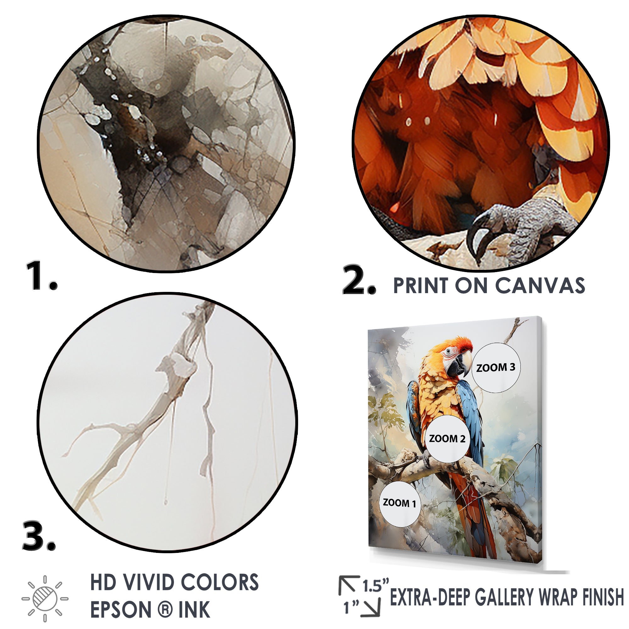 Parrots Sunny Companions Delight - Parrot Bedroom Wall Art