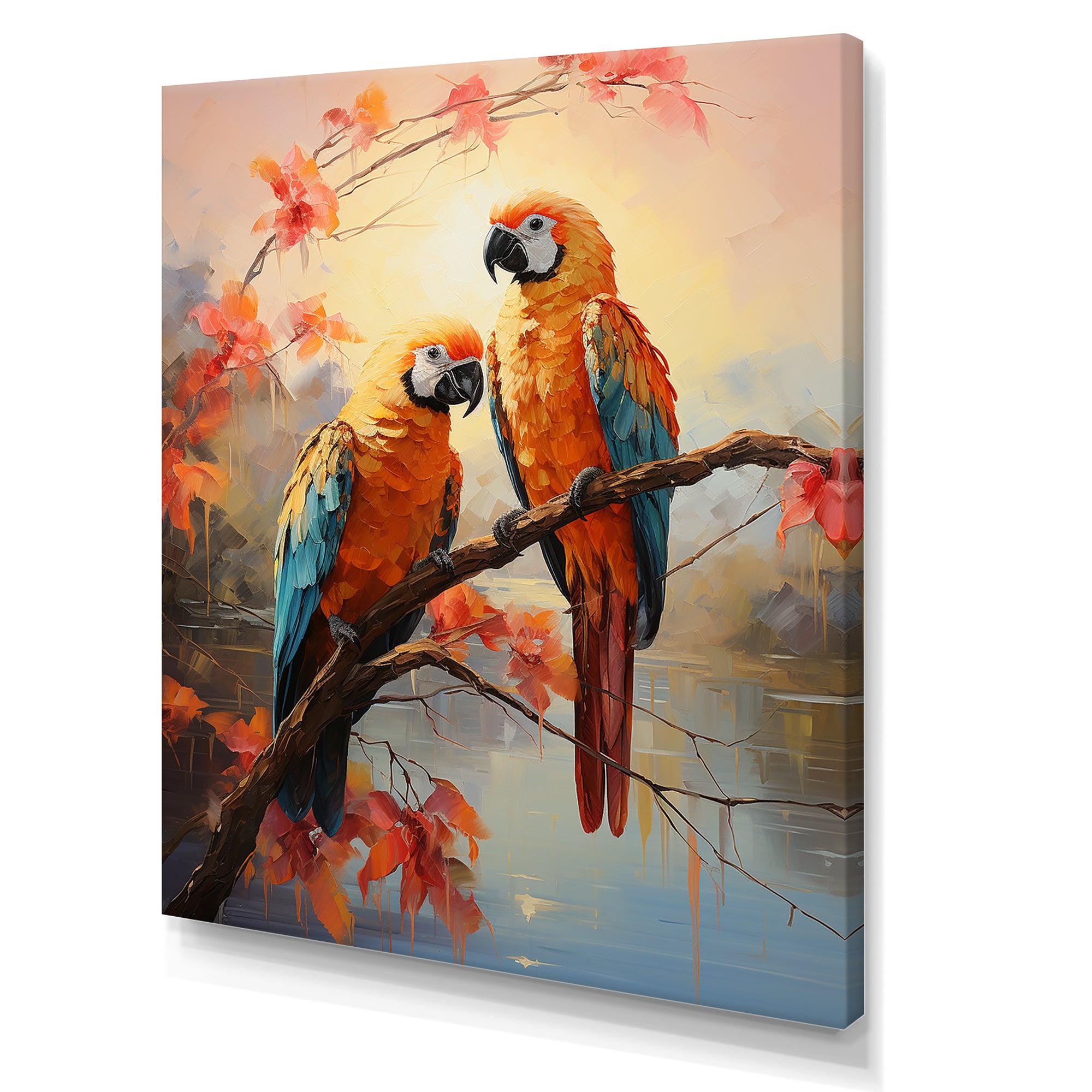 Parrots Sunset Serenade - Parrot Wall Decor