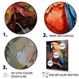 Parrot Tropical Flamboyance - Coral Parrot Wall Art