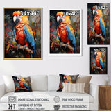 Parrot Tropical Flamboyance - Coral Parrot Wall Art