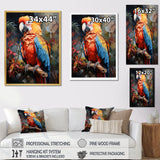 Parrot Tropical Flamboyance - Coral Parrot Wall Art