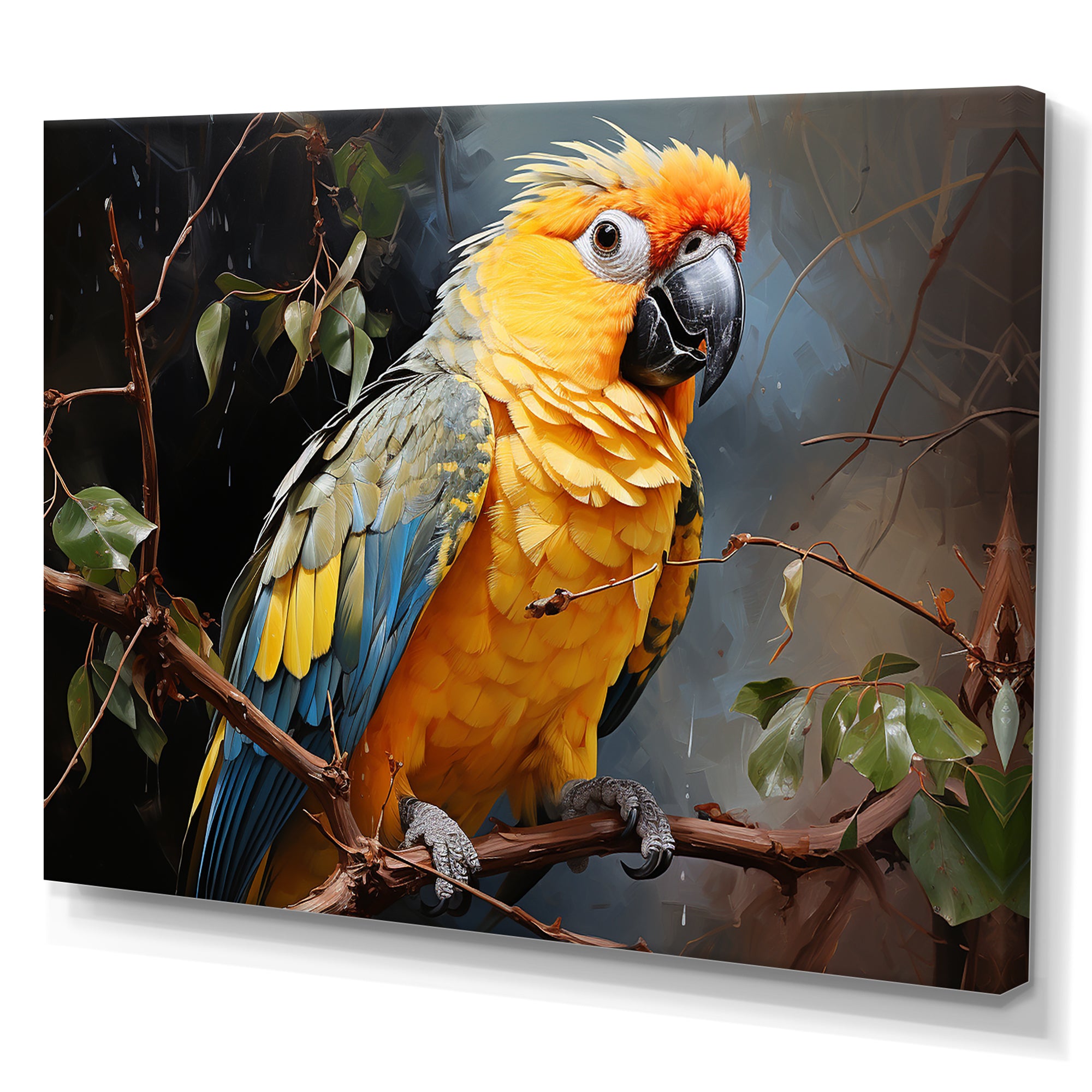 Parrot Tropical Harmony - Yellow Parrot Wall Art