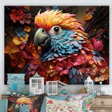 Parrot S Tropical Rhapsody - Parrot Large Canvas Wall Art