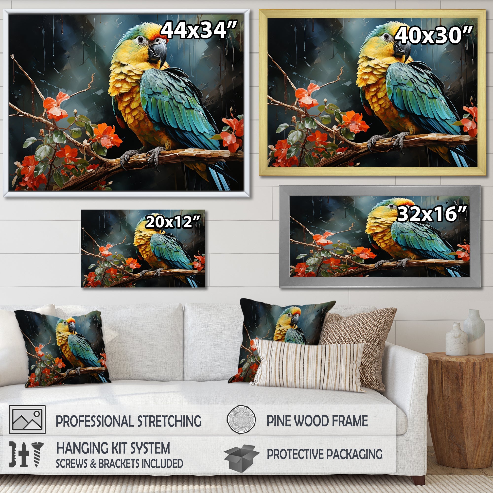 Parrot Verdant Melody - Parrot Wall Art Prints