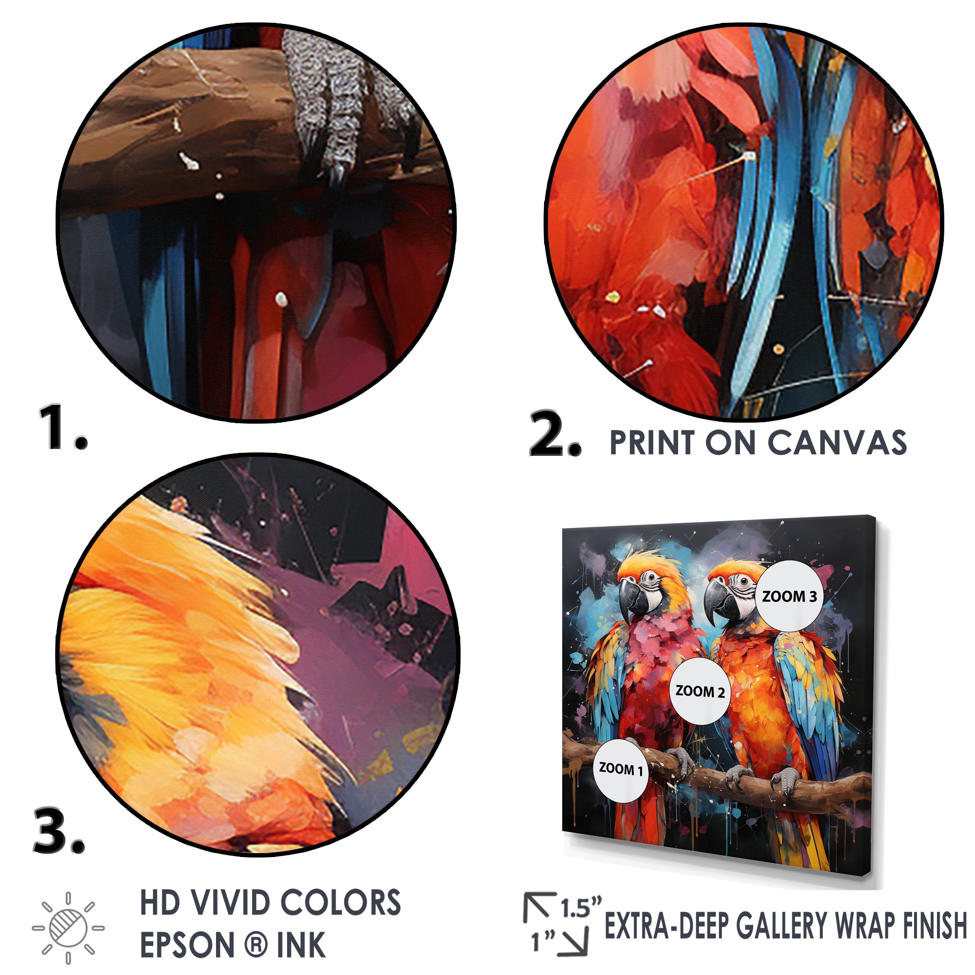 Vibrant Duets Parrot S - Parrot Wall Art Prints