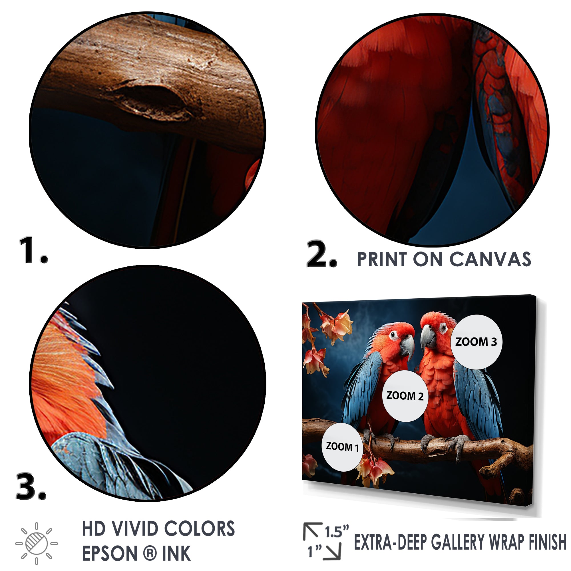 Parrot S Vivid Conversations - Coral Parrot Wall Art