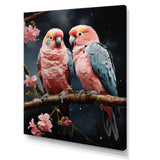 Whimsical Whispers Love Birds - Parrot Living Room Wall Art