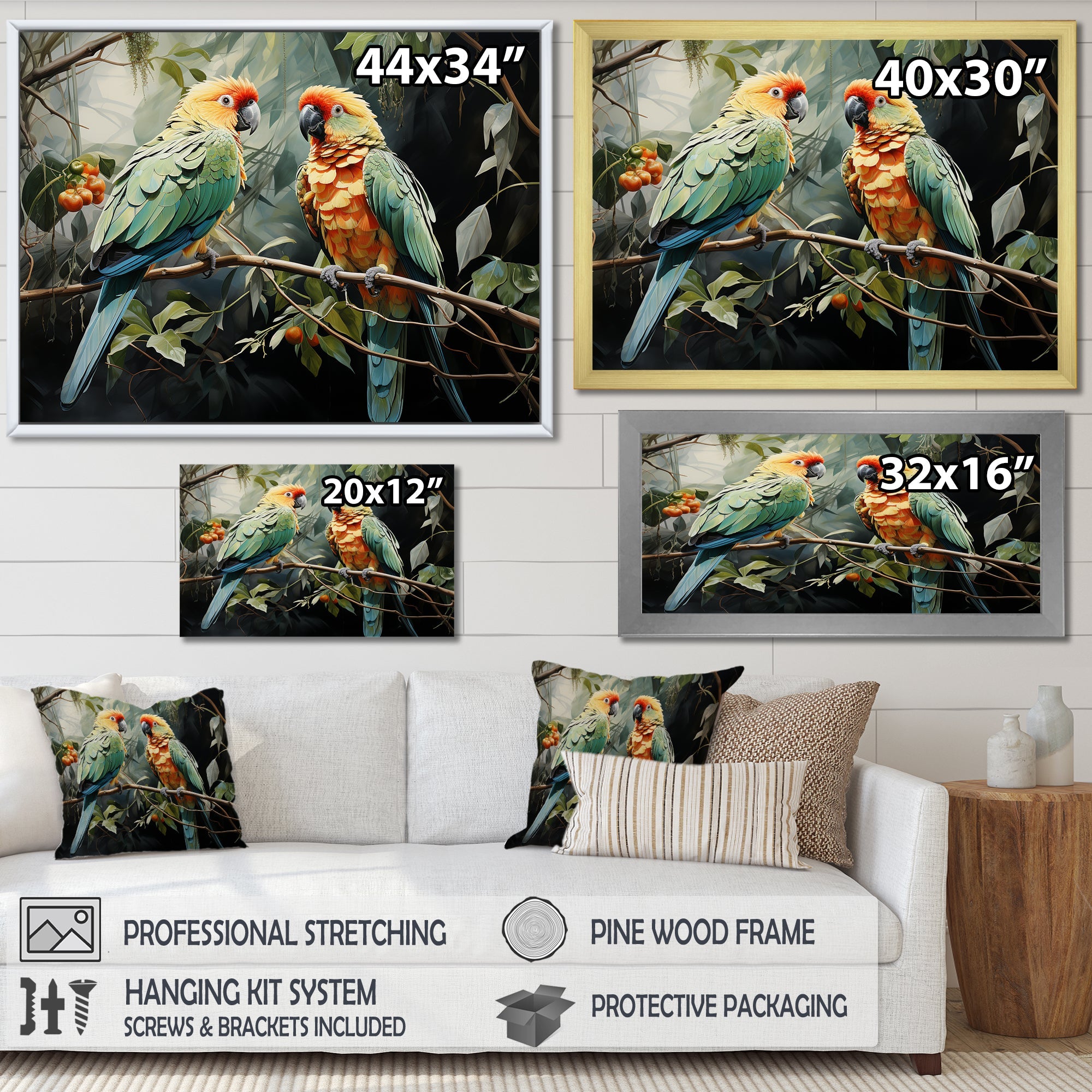 Whispers Of Feathery Elegance - Parrot Wall Art Prints