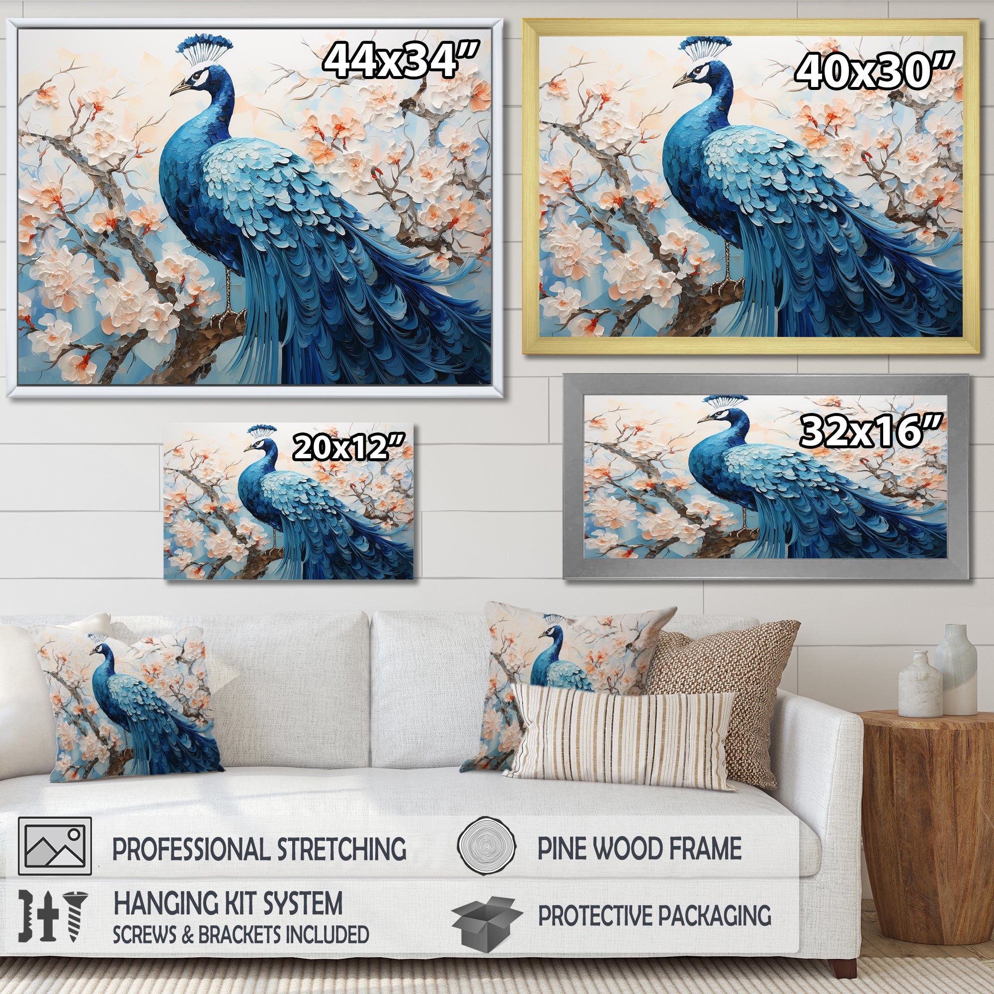 Flower Peacock S Vibrant Display - Peacock Home Decor Art