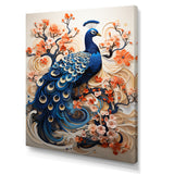 Flower Colors Of The Peacock - Blue Peacock Wall Art