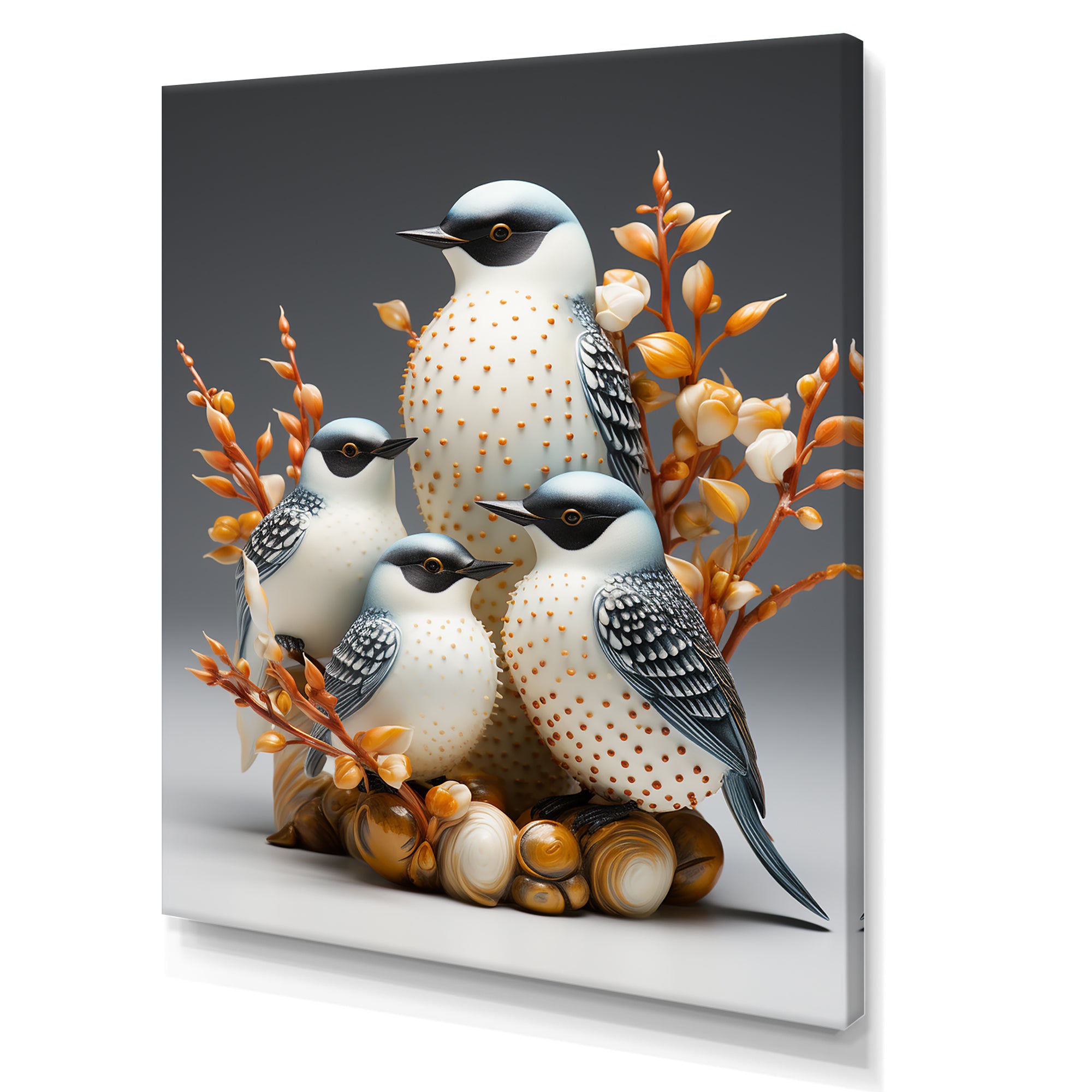 Frosty White Nature S Songbirds - Bird Wall Decor