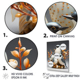 Frosty White Nature S Songbirds - Bird Wall Decor