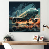Aircraft S Last Checks Runway - Plane Canvas Wall Art