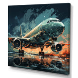 Aircraft S Last Checks Runway - Plane Canvas Wall Art