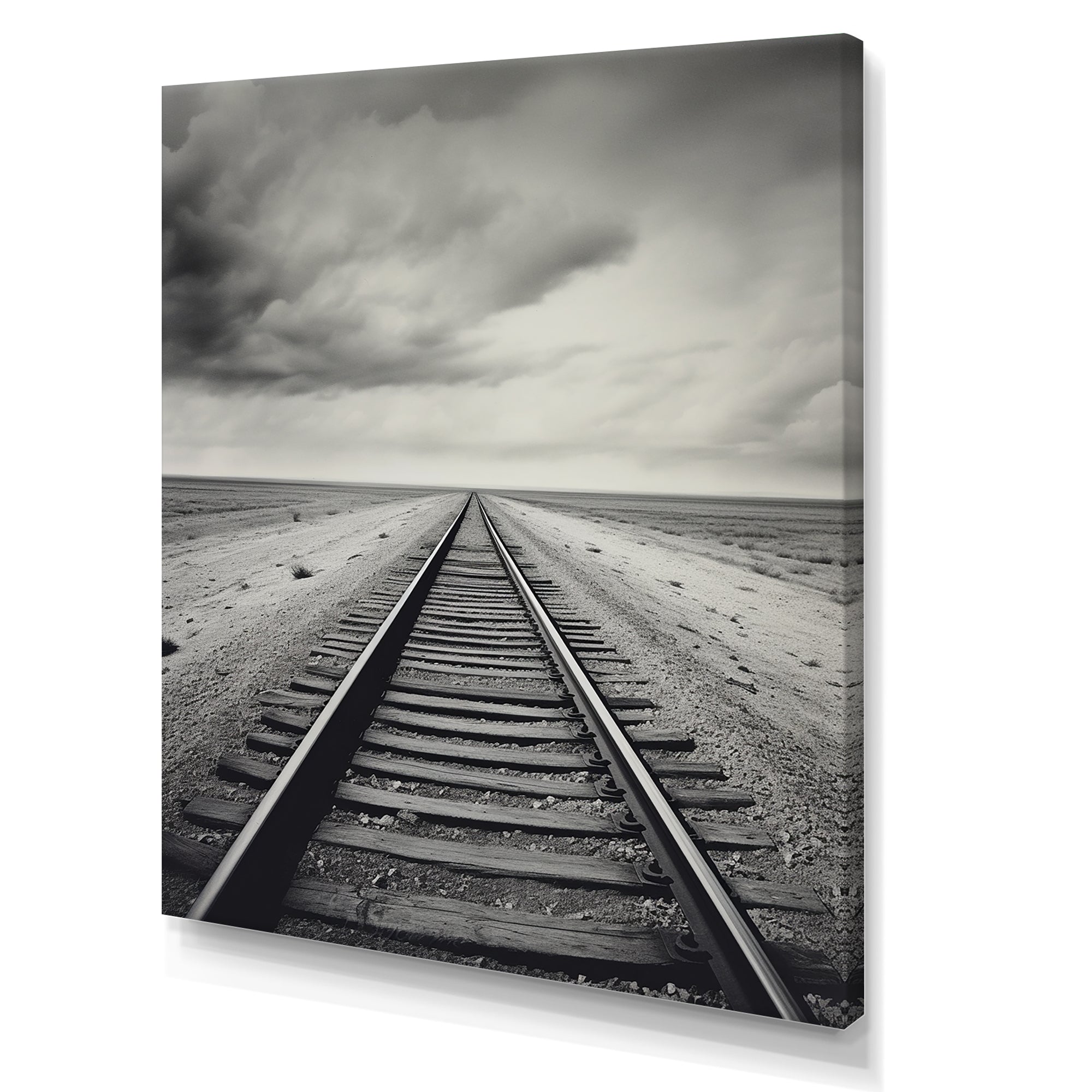 Minimalism Wonderland Train Track Scenery - Train Canvas Wall Art