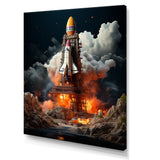 Blastoff Space Shuttle Launch - Rocketship Canvas Wall Art
