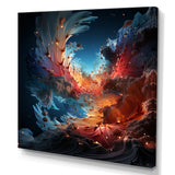 Expressionist Space Shuttle Burst - Rocketship Canvas Wall Art