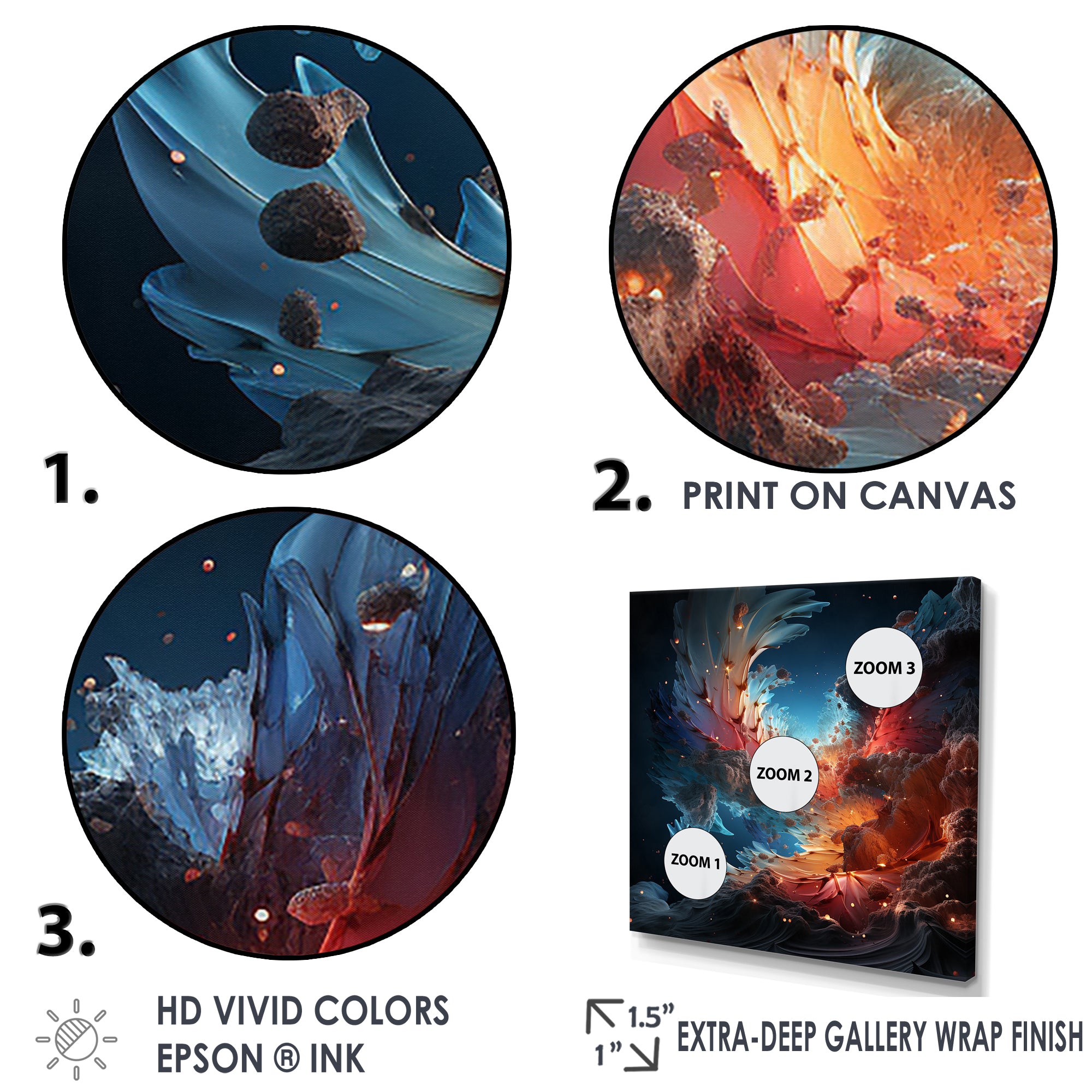 Expressionist Space Shuttle Burst - Rocketship Canvas Wall Art