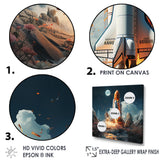 Rocketship Cosmic Odyssey - Rocketship Canvas Wall Art