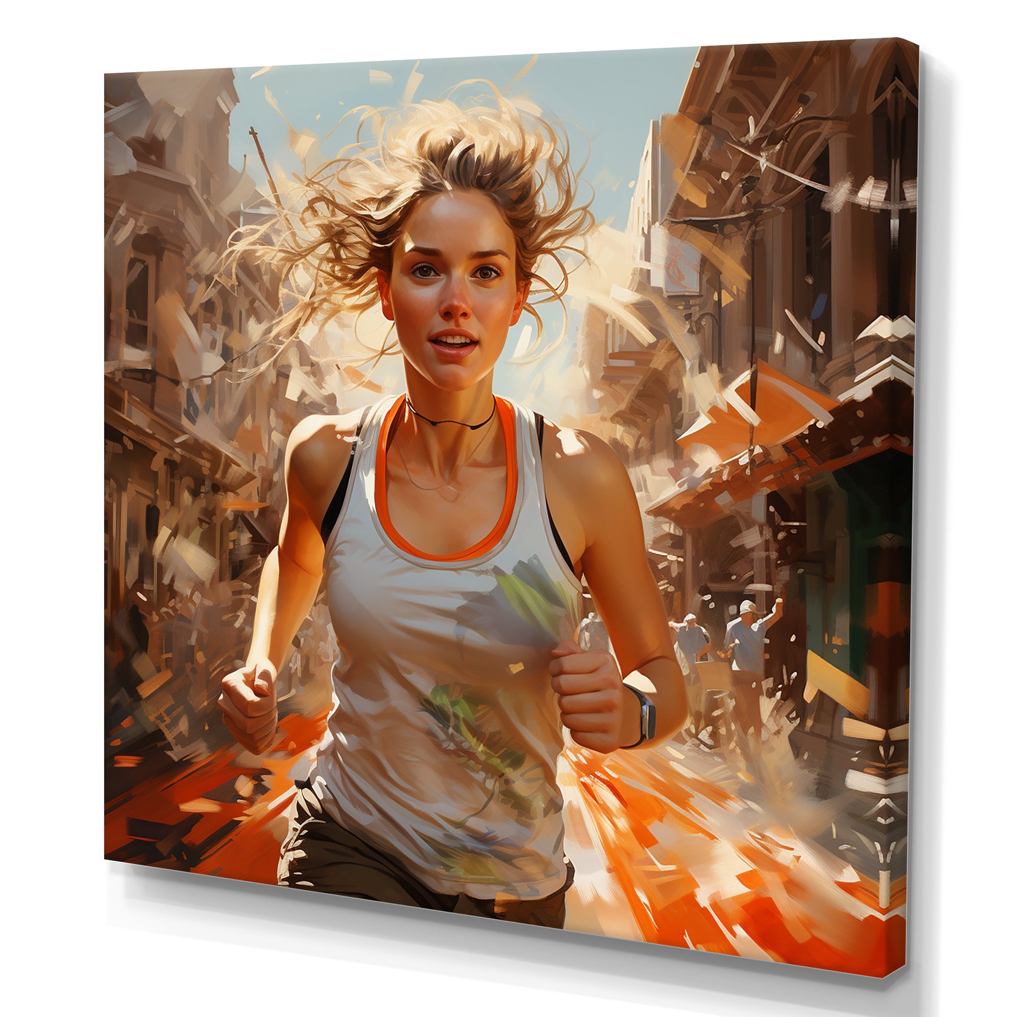 In Shape Running Athlete - Running Canvas Wall Art