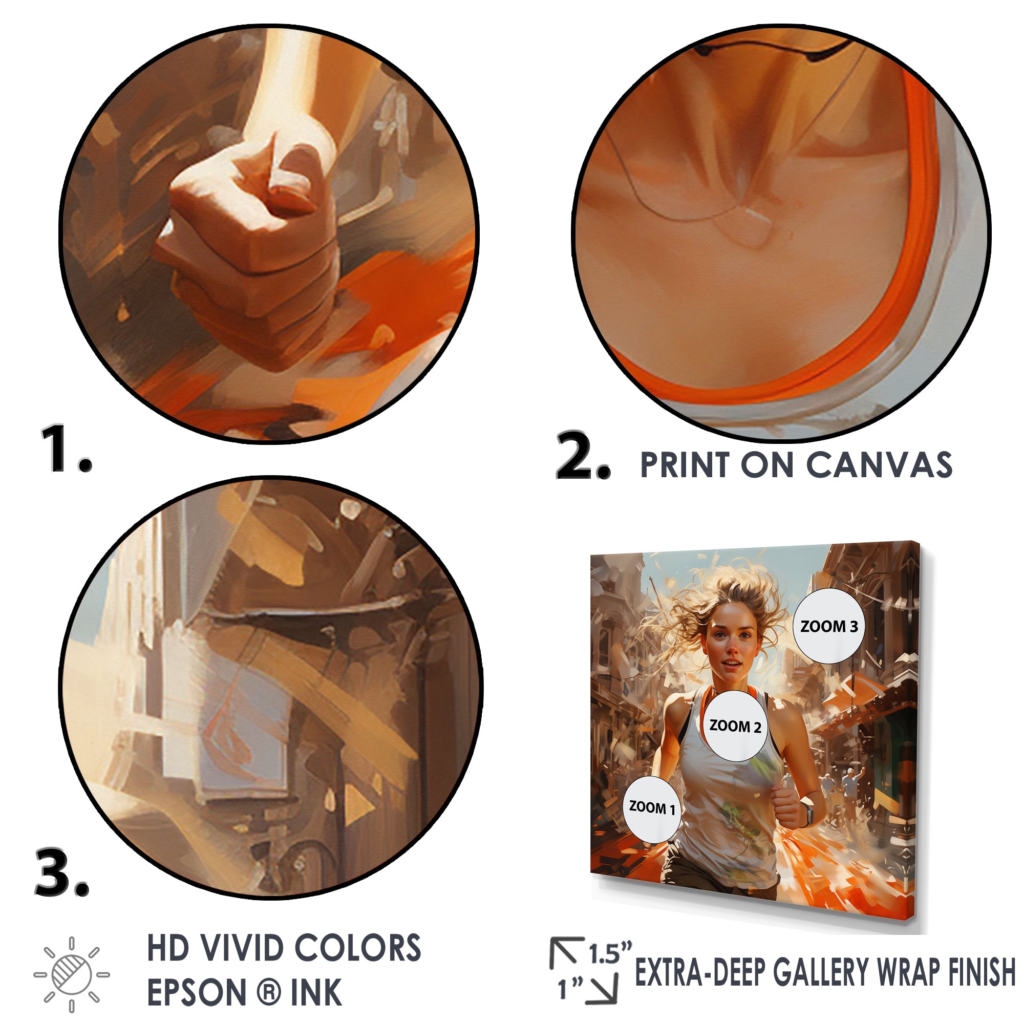 In Shape Running Athlete - Running Canvas Wall Art