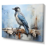 Grey And Blue Majestic Bird - Bird Framed Canvas Art