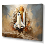 Abstract Space Shuttle Launch - Space Shuttle Canvas Wall Art