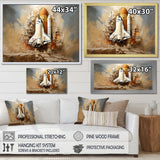 Abstract Space Shuttle Launch - Space Shuttle Canvas Wall Art