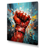 Boxing Illustration Of A Red Boxing Glove - Sport Boxer Canvas Wall Art