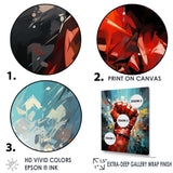 Boxing Illustration Of A Red Boxing Glove - Sport Boxer Canvas Wall Art