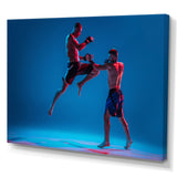 Two MMA Fighters Boxing - Sport Boxer Canvas Wall Art
