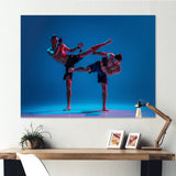 Two MMA Fighters Boxing I - Sport Boxer Canvas Wall Art