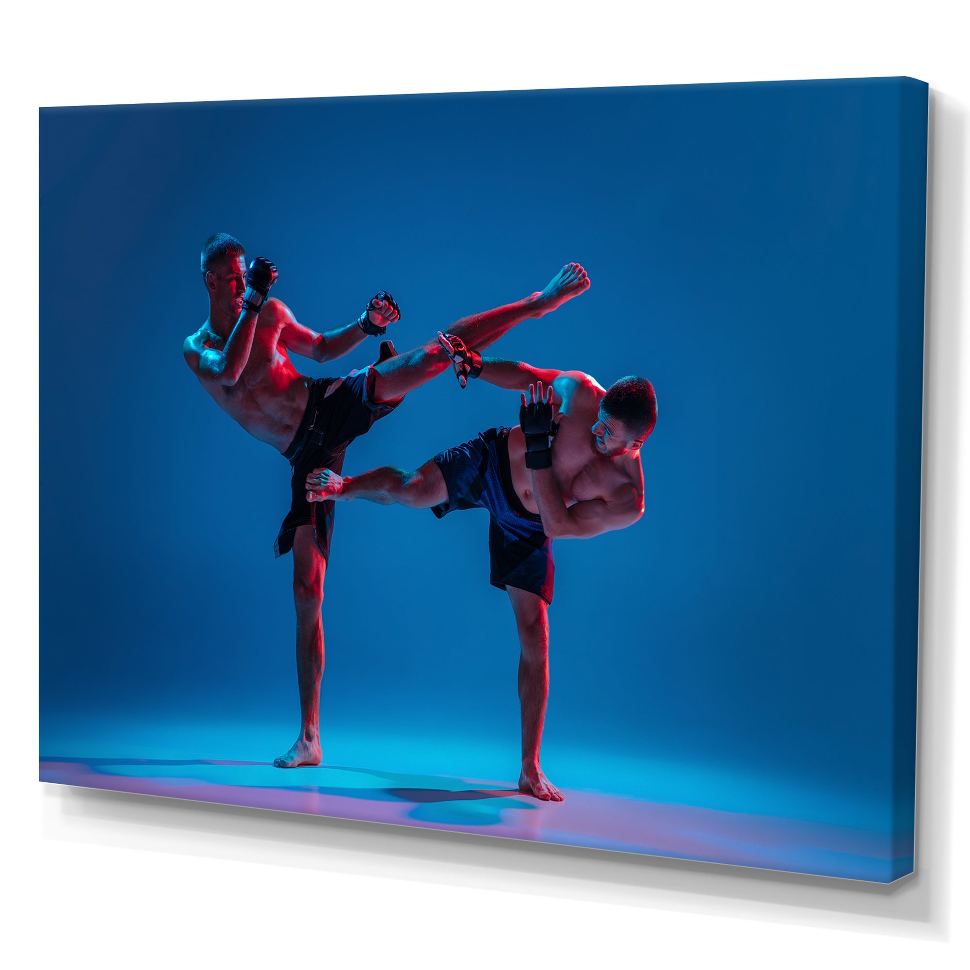 Two MMA Fighters Boxing I - Sport Boxer Canvas Wall Art